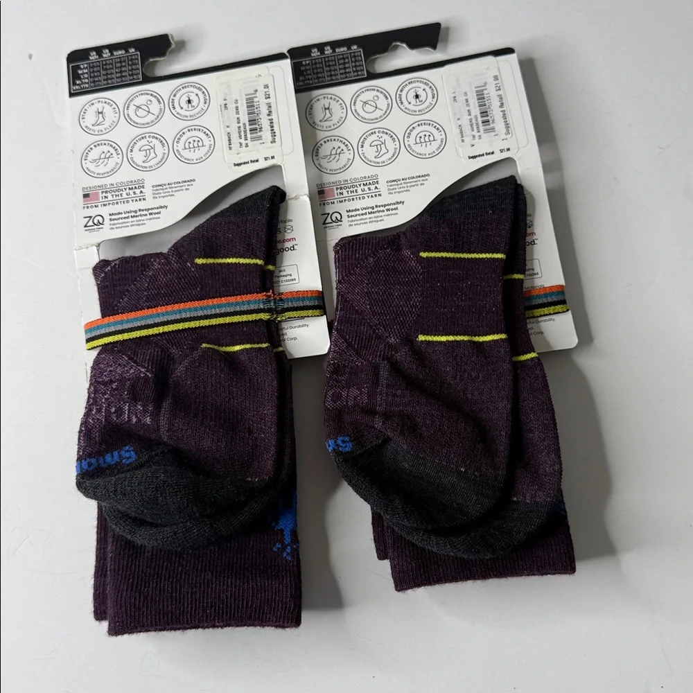 Smartwool X The North Face Run Zero Cushion Wool Blend Socks Bordeaux Medium
